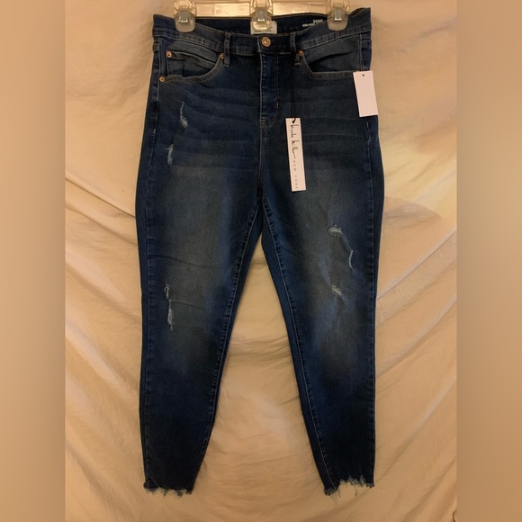 ✨⚡️💥 New Nicole Miller Women's Blue High Rise Ankle Length Skinny Jeans Soho - Picture 3 of 14
